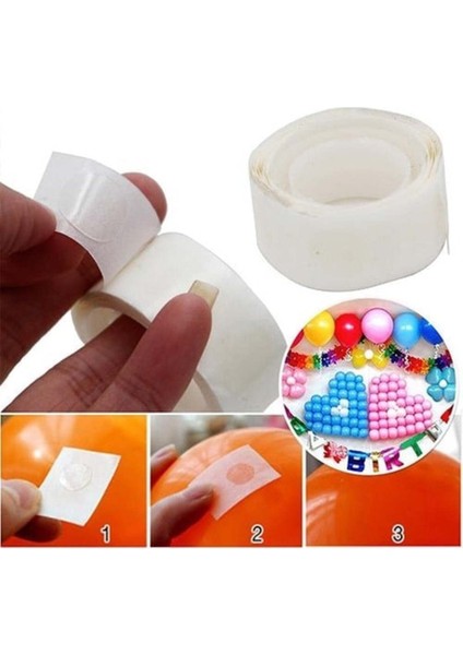 Renkli Balon Yapıştırma Bandı, Güçlü ve Esnek Hızlı Uygulama