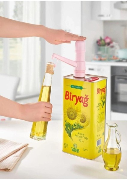 Pratik Sıvı Yağ Pompası, 5-18 Litre Uyumlu, Teneke Yağ Şişesi Kullanımı Kolay