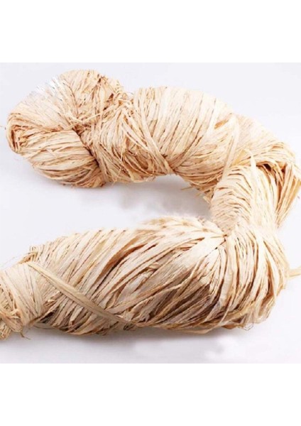 Doğal Muz Lifi Rafya Ip, Hafif ve Güzel 100 gr Bej