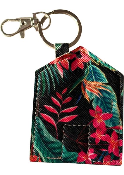 -Berekethane Çiçekli Ev Suni Deri Anahtarlık, Bag Charm,çanta Süsü fırsatları