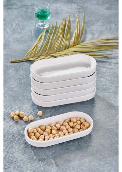 Beyaz 4'lü Seramik Salda Kahvaltılık Kayık Seti indirimleri