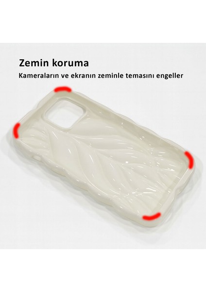 iPhone 15 Kılıf Yaprak Desenli Hologramlı Parlak Darbe Önleyici Silikon Kapak fırsatları