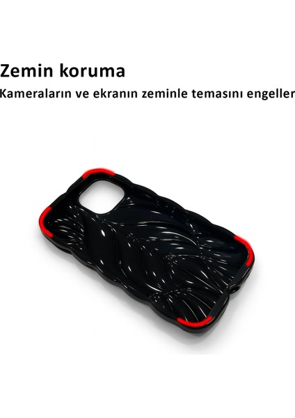 iPhone 15 Kılıf Yaprak Desenli Hologramlı Parlak Darbe Önleyici Silikon Kapak fırsatları