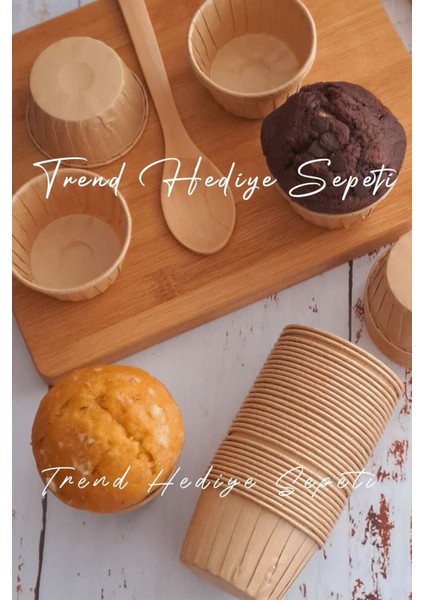 50'li Kek Kalıbı, Sütlü Kahve Içi, Yağlı Kağıt, Muffin ve Cupcake Kapsülü, Airfryer Uyumlu modelleri