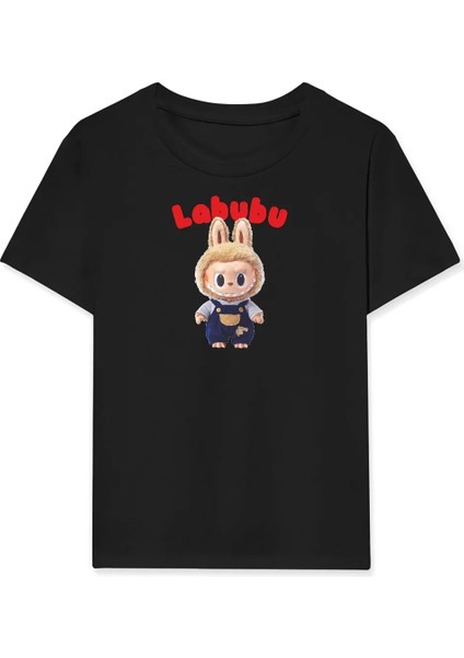 Kız Labubu Çocuk Baskılı T-Shirt - Beyaz