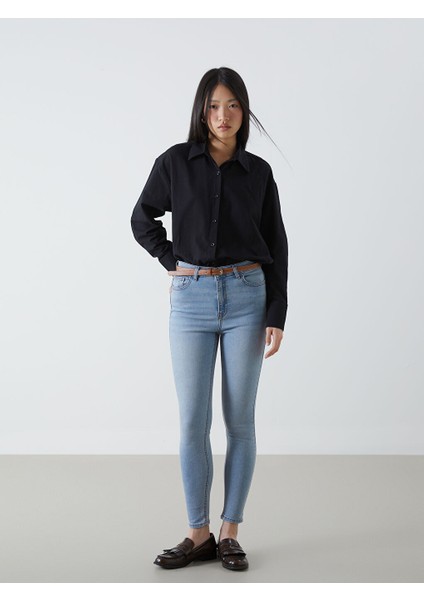 Yeni Sezon Beli Kemerli Jupiter Super Skinny Fit Jean Pantolon - S54050Z8