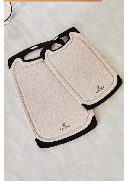 Desenli Krem 2'li Kesme Tahtası, 25/31 Cm, Dayanıklı ve Şık Mutfak Gereci fiyatları