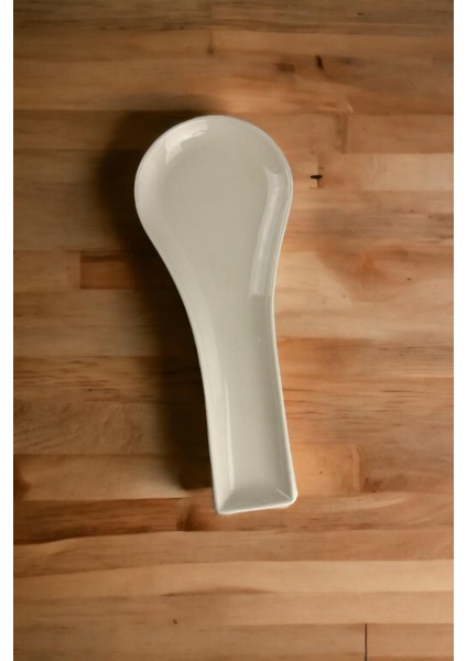 Büyük Boy Seramik Tezgah Üstü Kaşıklık 27X11CM Beyaz