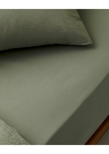 Linda King Size Yıkamalı Gofre Nevresim Takımı - Haki indirimleri