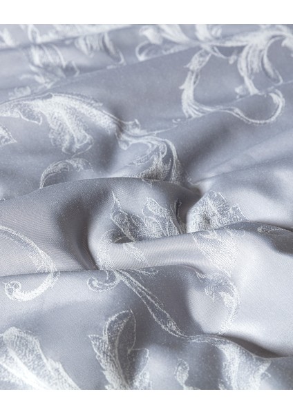 Blaye King Size Jakarlı Saten Nevresim Takımı - Gri