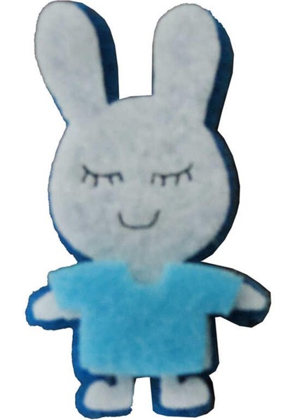 Mavi Tavşan Keçe 50 Adet, Renkli ve Şık Hobi Malzemesi