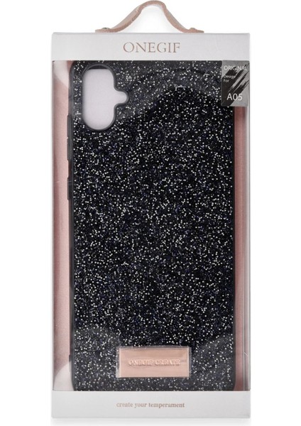 Onegif Samsung Galaxy A05 Bright Simli Kapak - Pembe modelleri