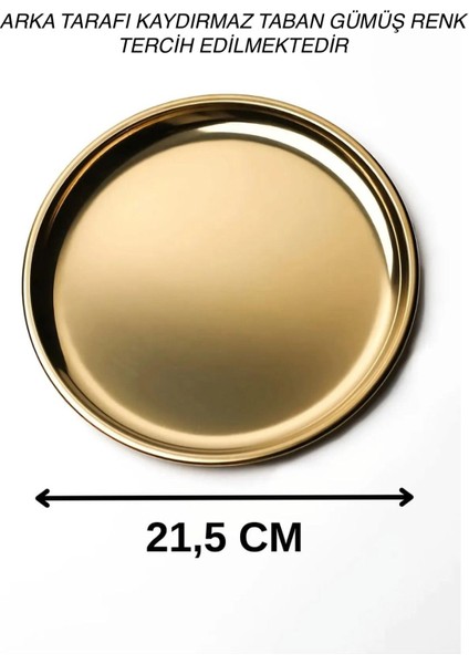 Altın Renkli 6'lı Yuvarlak Servis ve Sunum Tepsisi, Şık ve Kullanışlı Tasarım modelleri