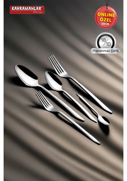 Gri 60 Parça Çatal Kaşık Takımı, Şık ve Kullanışlı Set fiyatları