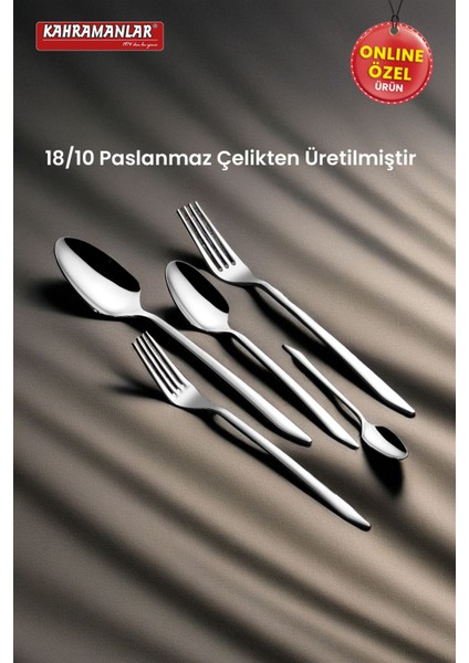 Gri 60 Parça Çatal Kaşık Takımı, Şık ve Kullanışlı Set modelleri