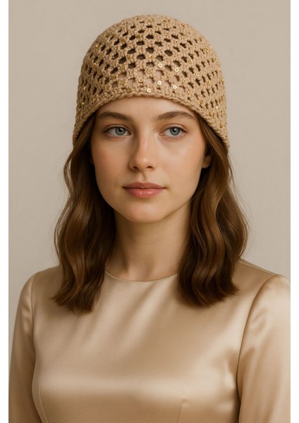 - Pullu Abiye File /kleopatra Beresi/file Bere/yazlık Şapka/kleopatra Şapkası/mesh Hat/new Trend