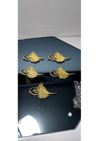 Gold Metal Tuğra, 4X3CM, Osmanlı Motifli, 20 Adet fiyatları