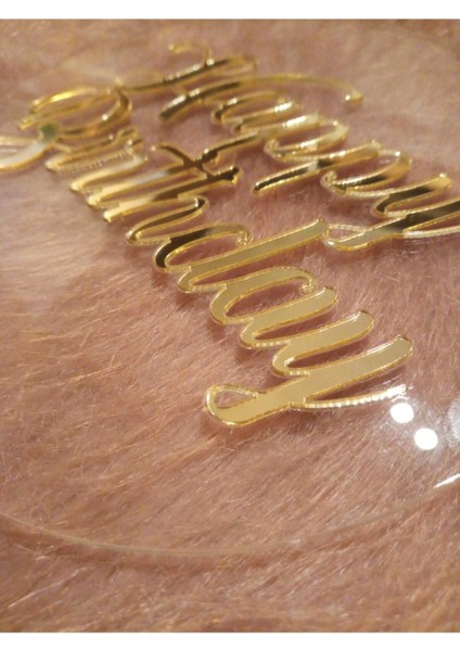 Gümüş Renkli Doğum Günü Pasta Süsü, Şık ve Parlak Dekorasyon Öğesi indirimleri