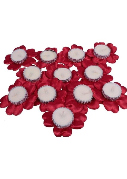 Kırmızı Yerli Kına Malzemeleri, El Mumları 24 Adet, Pembe Renkli, ve Şık fiyatları