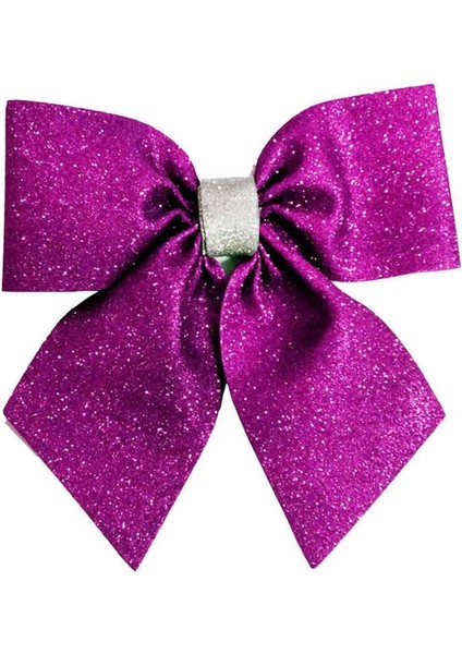 Mor Eva Simli Fiyonk, 25 Cm, Büyük Boy, Hazır, Pembe Renkli Dekoratif Süs