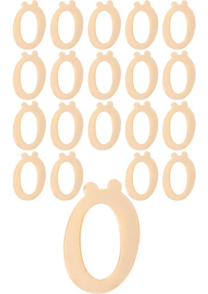 20 Adet Karışık Pleksi Harf, 4cm, Altın Renk, Yeşil Renk Seçenekleri