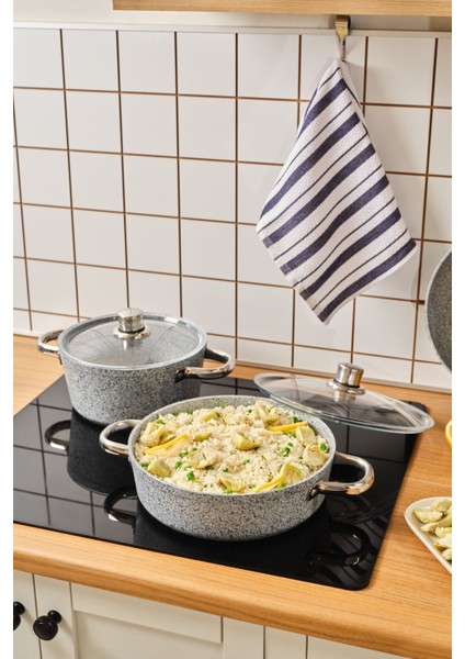 7 Parça Mavi Tencere Seti, Sağlam ve Dayanıklı Mutfak Gereçleri modelleri