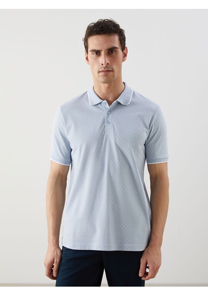 Yeni Sezon Polo Yaka Kisa Kollu Desenli Pike Erkek Tisort - S57226Z8