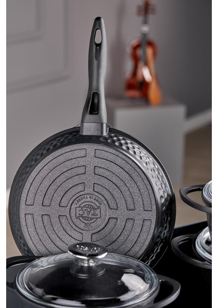 7 Parça Döküm Tencere Seti, Siyah, Dayanıklı ve Şık Tasarım fiyatları