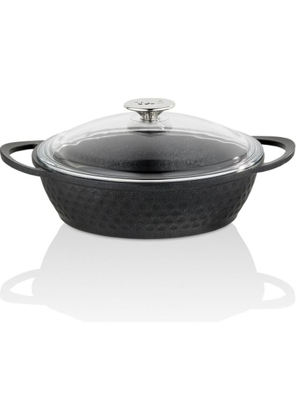 7 Parça Döküm Tencere Seti, Siyah, Dayanıklı ve Şık Tasarım