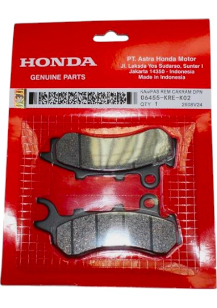 Ön Fren Balatası Orjinal 06455-KRE-K02 Honda Pcx 125 2018-2020