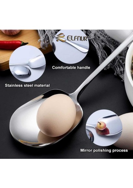 2'li Paslanmaz Çelik 21 cm Servis Salata ve Spatula Seti, Şık ve Dayanıklı fiyatları