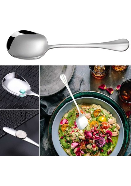2'li Paslanmaz Çelik 21 cm Servis Salata ve Spatula Seti, Şık ve Dayanıklı indirimleri