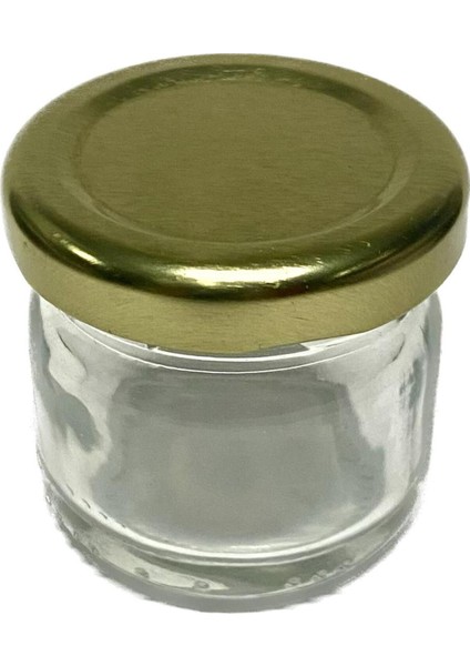 Mini Cam Kavanoz 40CC, 10 Adet, Şeffaf ve Kullanışlı Küçük Kavanoz Seti