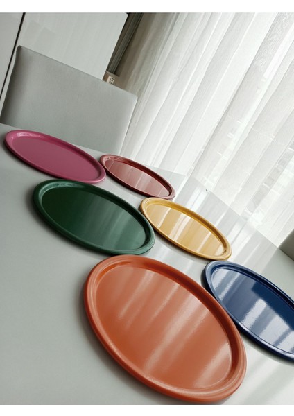 6'lı Renkli Tek Kişilik Sunum Tepsisi Seti fırsatları