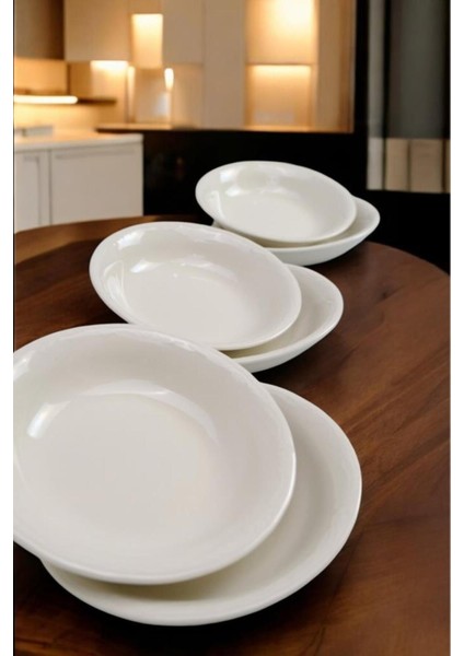6'lı Porselen Çukur Yemek Tabağı, 16 Cm, Beyaz, Şık ve Hafif Tasarım fiyatları