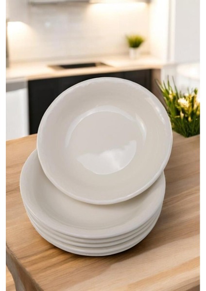 6'lı Porselen Çukur Yemek Tabağı, 16 Cm, Beyaz, Şık ve Hafif Tasarım modelleri