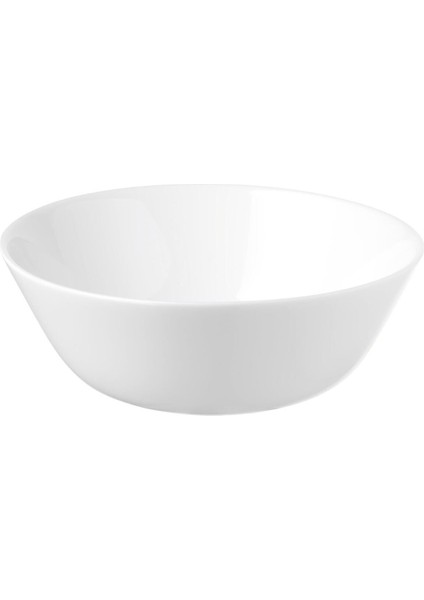 2 Adet Büyük 23 cm Beyaz Mutfak Kase Salata Kasesi, Yükseklik 7 cm
