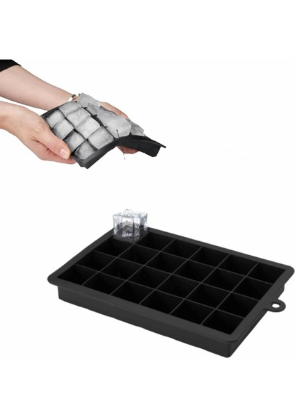 24'lü Silikon Buz Kalıbı, Bpa Free, Kolay Kullanım ve Temizlik