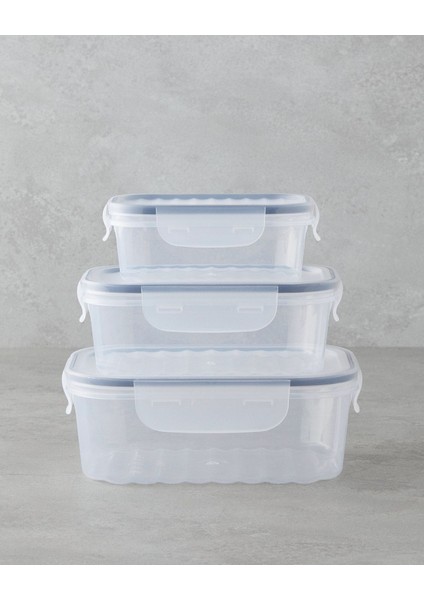 Şeffaf ve Renkli Saklama Kabı Seti, Farklı Boyutlarda, Pratik ve Kullanışlı.