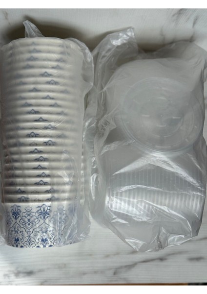 14 Oz Renkli Şeffaf Kapaklı Karton Çorba ve Aşure Kasesi 50 Adet fiyatları