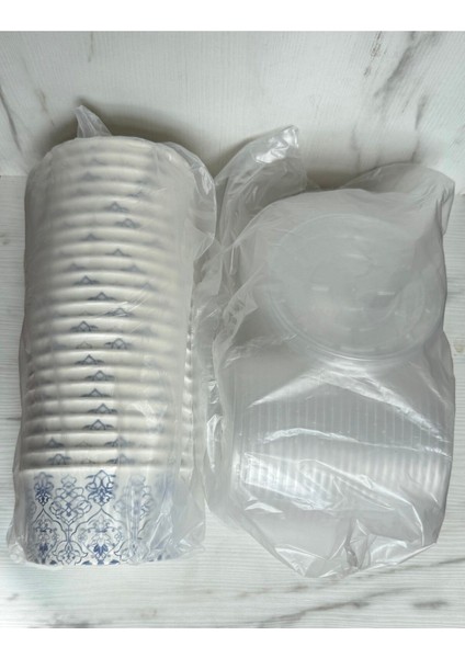 14 Oz Renkli Şeffaf Kapaklı Karton Çorba ve Aşure Kasesi 50 Adet modelleri