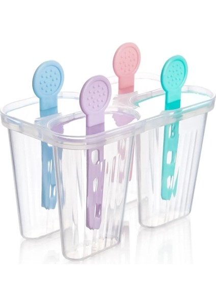 4'lü Meybuz ve Dondurma Kalıbı, Silikon ve Plastik, Serinletici Lezzetler Için fiyatları