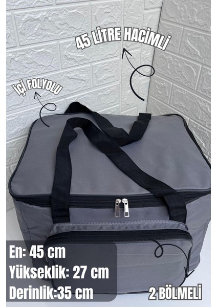 45 Lt. Termal Kamp ve Piknik Yemek Taşıma Çantası, Buzluk Çanta