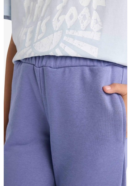 Kız Çocuk Standart Fit Basic Düz Beli Lastikli Okul Jogger Eşofman Altı Y1226A625AU indirimleri