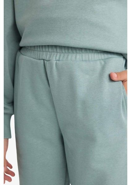Kız Çocuk Standart Fit Basic Düz Beli Lastikli Okul Jogger Eşofman Altı Y1226A625AU