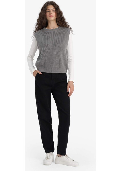 Oversize Geniş Kalıp Bisiklet Yaka Triko Süveter S0375AZ25WN fiyatları