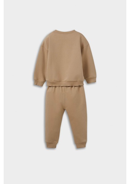 Erkek Bebek 2'li Takım Basic Düz Sweatshirt Eşofman Altı indirimleri