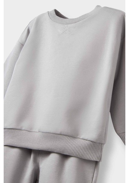Erkek Bebek 2'li Takım Basic Düz Sweatshirt Eşofman Altı E8430A525AU modelleri