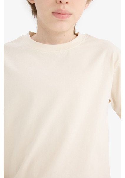 Erkek Çocuk Bisiklet Yaka Basic Düz Uzun Kollu Okul Tişörtü K1686A625AU indirimleri