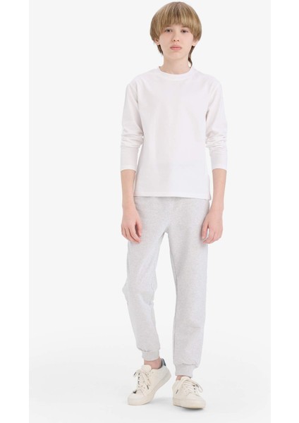 Erkek Çocuk Bisiklet Yaka Basic Düz Uzun Kollu Okul Tişörtü fiyatları